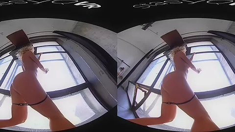 Busty blonde teen 18+ teasing in exclusive StasyQ VR video