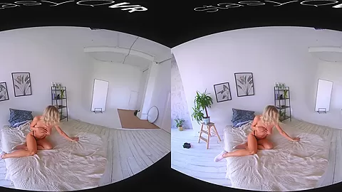 Busty blonde teen 18+ teasing in exclusive StasyQ VR video
