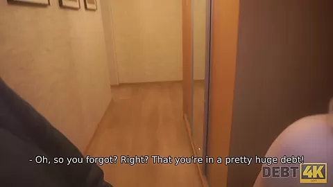 Debt4k. Tender girl Maria Hurricane agrees for dirty sex with debt collector