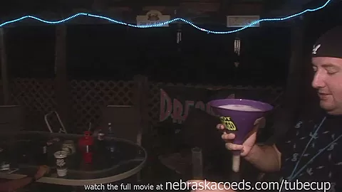 Topless Girls Drinking Beer And Getting Dressed