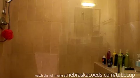 College teen 18+ Filming Herself Masturbating Showering