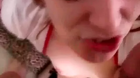 Sexy POV teen 18+ redhead gives head