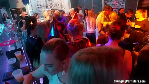 Sinfully party chicks dancing and fucking