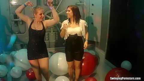 Nasty party chicks dancing