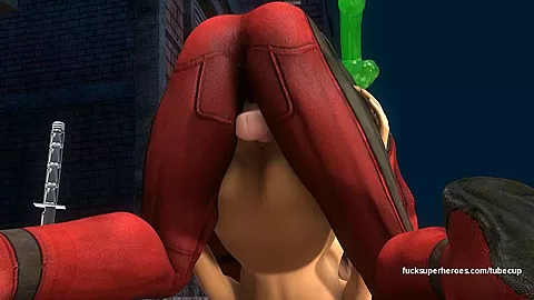 Deadpool and Jean - baby we aint nothing but mammals