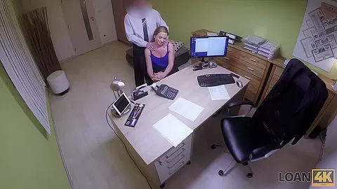LOAN4K. Lustful manager bangs sexy teen 18+ client right on his table