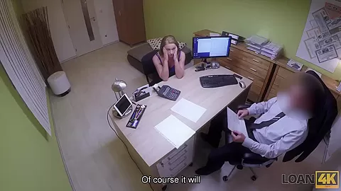 LOAN4K. Lustful manager bangs sexy teen 18+ client right on his table