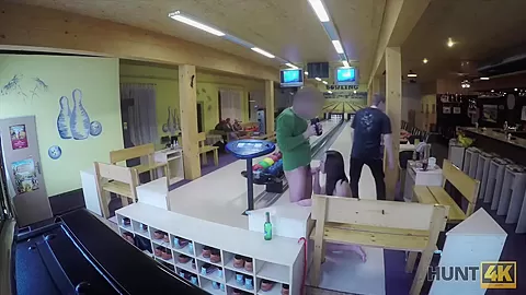 HUNT4K. Lucky fucker organizes wonderful pickup in bowling place
