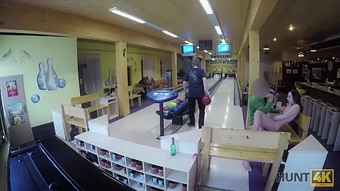 HUNT4K. Lucky fucker organizes wonderful pickup in bowling place