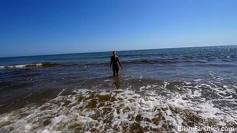 Extreme naughty bikini in public