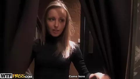 Sassy blonde enjoys free coffee and hot pick up fuck