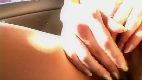 Hot Babe flashing her tits in Public and Fingering her pussy