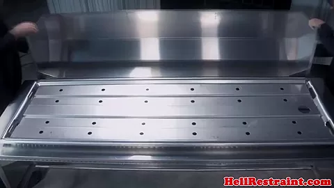 Restrained sub punished with bastinado