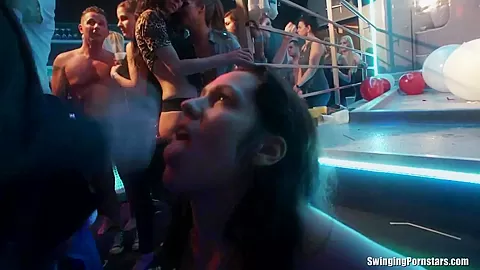 Bisexual sluts fuck in public
