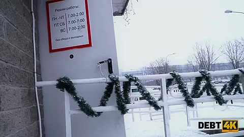 Debt4k. Young chick Rose Wild sucks strangers boner for widescreen TV