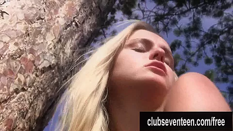 Superb teen 18+ suck and fuck cock outdoors