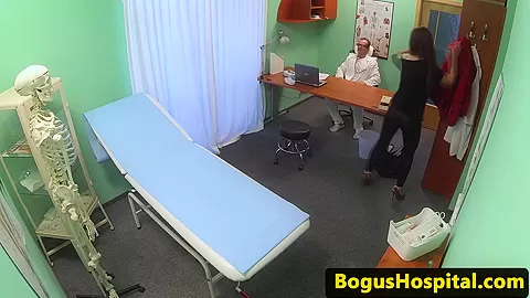 Medical fetish fun with euro patient