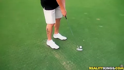 Arousing petite latina gets anughty at golf match