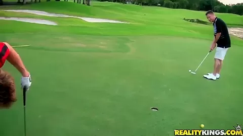 Arousing petite latina gets anughty at golf match