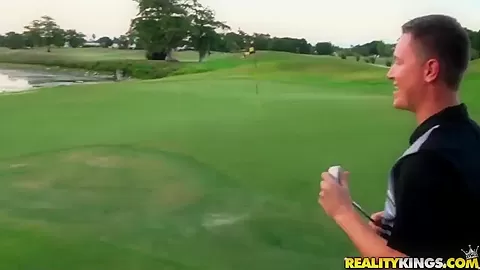 Arousing petite latina gets anughty at golf match