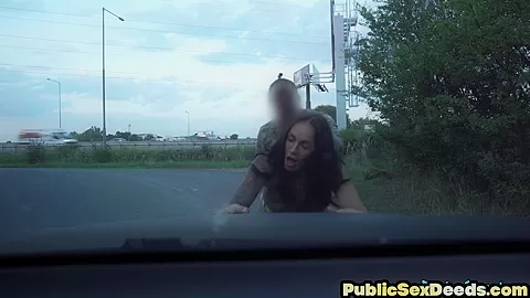 Real pickedup inked MILF got pussyfucked after cocksucking
