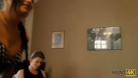 HUNT4K. Amazing sex action helps brunette earn money for new ring