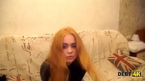 Debt4k. Cute waitress from the local pub lets fuck her to pay the debt