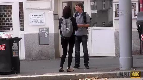 HUNT4K. Erfolgreiche Abholung und Sex für Geld mit schönen jungen Dame