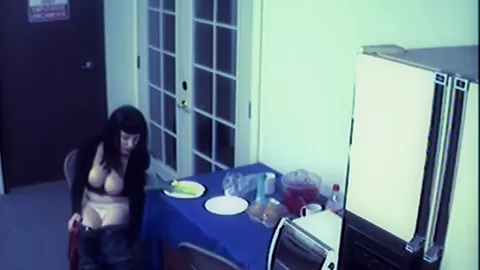 Brunette rubbing and Masturbate using Vegetable