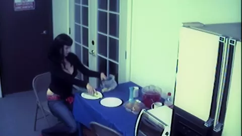 Brunette rubbing and Masturbate using Vegetable