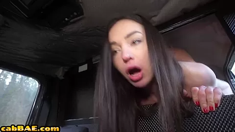 Hot cab lady fucked in wet pussy hole by horny fucker