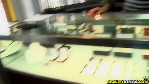 Hot redhead gets her boobs touched in public