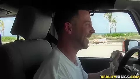 Beautiful amateur lady sucks a dick in the car