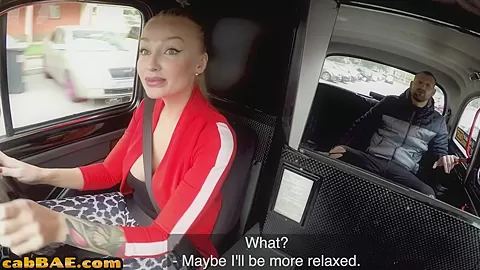 Busty cab driver MILF sucks and pussyrides her customer