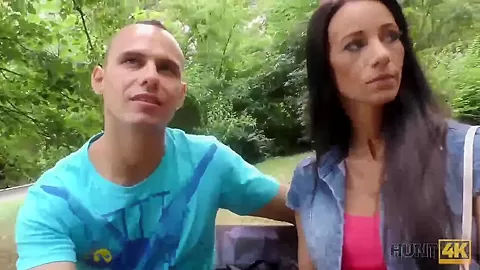 HUNT4K. Guy needs cash so why allows stranger to fuck his cute GF
