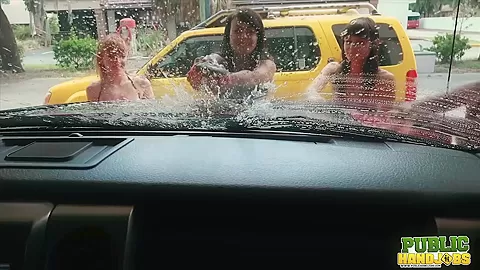 Desperate for Spring Break Cash Chloe Sky Has Car Wash Idea - Public Handjobs