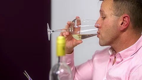 A nasty blonde wife giving a rimjob