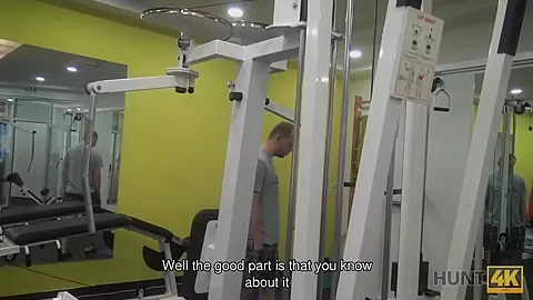 HUNT4K. Spontaneous pickup in the gym causes passionate sex scene