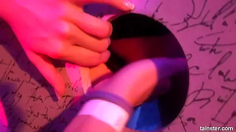 Lesbian pornstars licking their cunts in a club