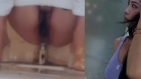 Chinese Cuties Pissing in Toilet