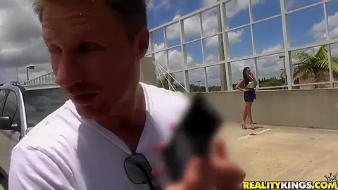 Guy seduces hot brunette milf to have sex