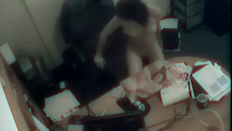 Office slut masturbates by her desk