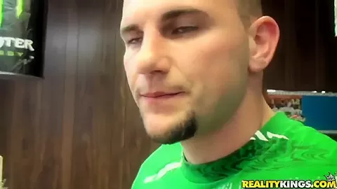 Jmac pays horny brunette Sasha for a hot sex