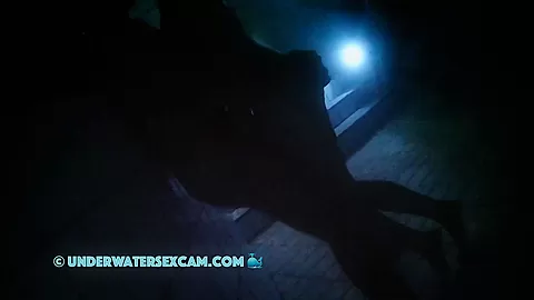 Shameless Couple Fucks At Night In A Crowded Public Swimming Pool
