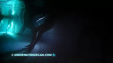 Shameless Couple Fucks At Night In A Crowded Public Swimming Pool