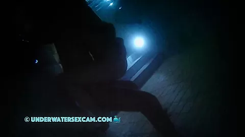Shameless Couple Fucks At Night In A Crowded Public Swimming Pool