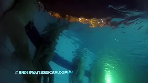 Between All The Horny People This Couple Has Real Sex Underwater In The Public Pool