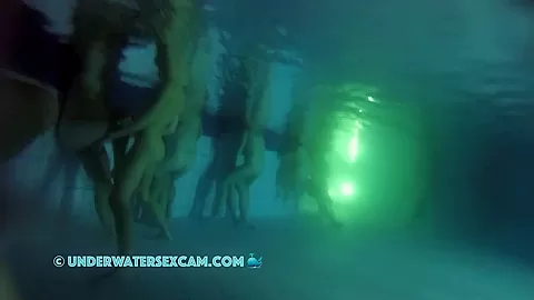 Between All The Horny People This Couple Has Real Sex Underwater In The Public Pool
