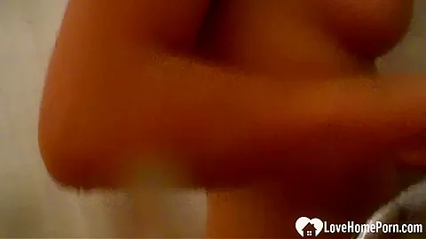 Amazing girlfriend shows her goods while showering