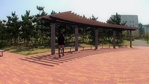Japanese outdoor stripping and vibrator teasing Subtitled